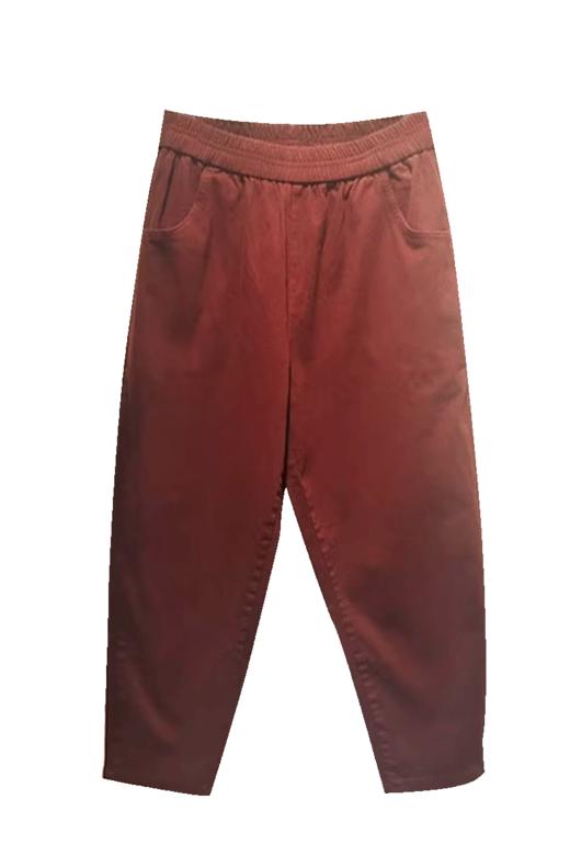 VIVIAN LIU TD2445019秋女装新款斜插兜显瘦松紧休闲长裤 商品图5