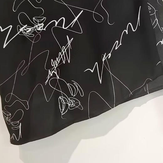 VIVIAN LIU薇薇安刘R2433005夏女装新款时尚宽松印花真丝衬衫 商品图3