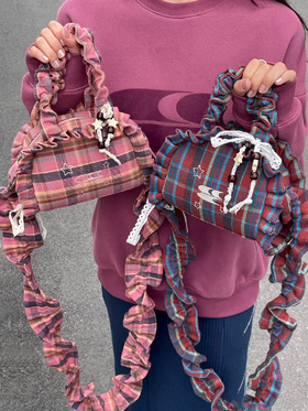 CryingCenter  格纹手工花边波士顿 哭喊中心