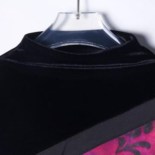 T1976秋冬季新款时尚个性绒面撞色立领套头卫衣休闲百搭潮流打底衫 商品图2