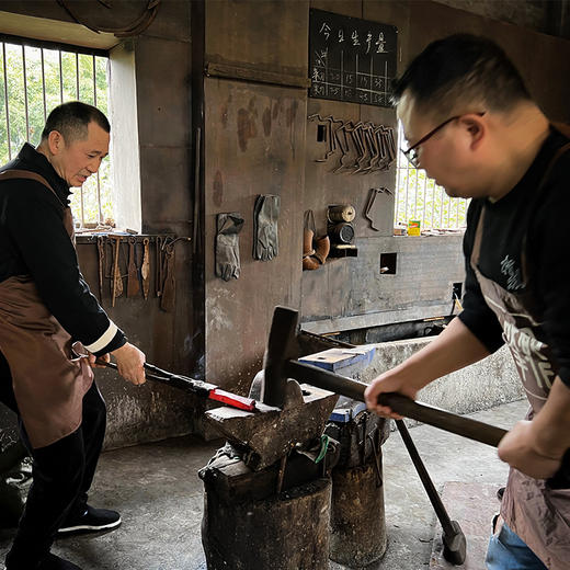 【周光兴非遗手作 | 多种刀具】非遗传承人亲制 纯手工全钢锻打！菜刀砍刀尖刀都有，锋利耐用~ 商品图3