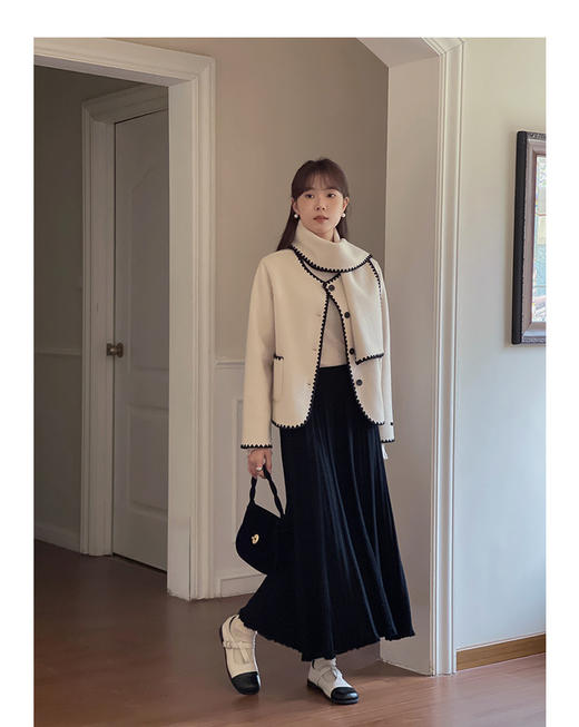 LR【雪顶流苏裙】针织百褶流苏半身裙 商品图5