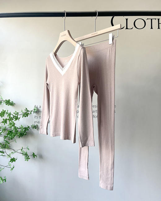 现货 THS 12.2-无 max家 女士 羊毛法式蕾丝保暖套装 4色 BP215 商品图3