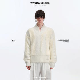 TIWLLTANG启世录“白羽映纱”仿貂毛绒感毛衫