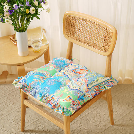 佩斯利系列花边椅垫餐椅垫坐垫加厚座垫轻奢高级感家用四季新中式防滑 商品图4