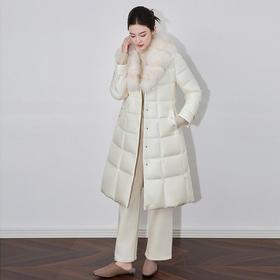 【高货wl】全新升级【铂金会员1029/天猫1389/差价360】(05156) 洛诗琳冬季时尚休闲毛领可拆卸黑色立体爱心暗扣羽绒服