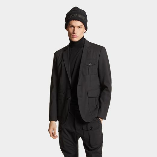 DSQUARED2 男士羊毛西服外套 黑色 S74BN1285 S40320 900 商品图2