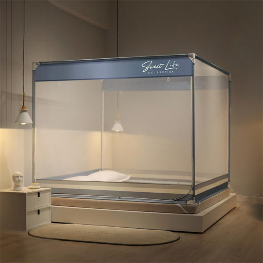 【双开门/三开门】A类母婴级宝宝防摔蚊帐儿童家用防尘加厚全底不锈钢拉链卡通新款 商品图6