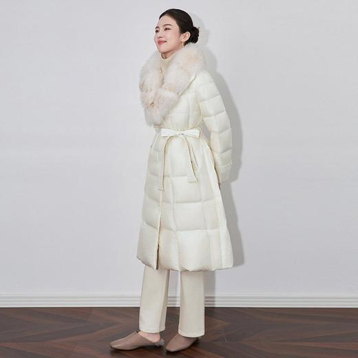 【高货wl】全新升级【铂金会员1029/天猫1389/差价360】(05156) 洛诗琳冬季时尚休闲毛领可拆卸黑色立体爱心暗扣羽绒服 商品图1