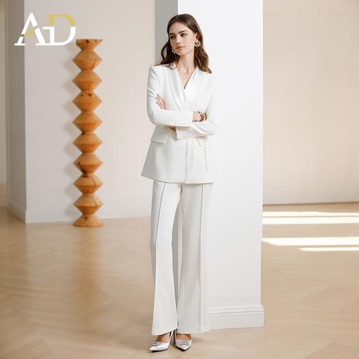 AD高端醋酸正装女新中式西服2024新款职业装气质女神范微喇裤套装 商品图1