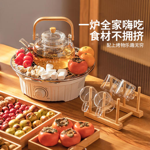 摩登主妇围炉煮茶壶2024新款家用电陶炉可加热玻璃泡茶壶茶具套装 商品图4