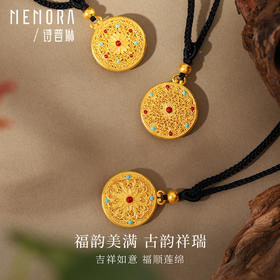 黄金吊坠古法金中国风足金挂坠女士礼物【按克计价黄金1】MEMORA诗普琳GPE05801（线上专供）