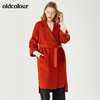 oldcolour冬季七分袖中长款韩版毛呢大衣女K42156202 商品缩略图4