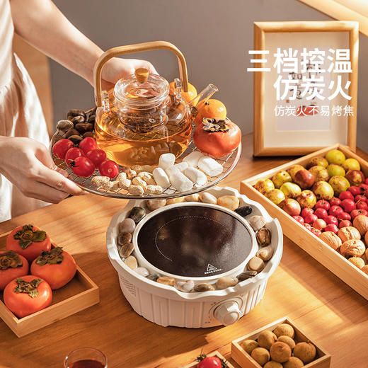 摩登主妇围炉煮茶壶2024新款家用电陶炉可加热玻璃泡茶壶茶具套装 商品图1