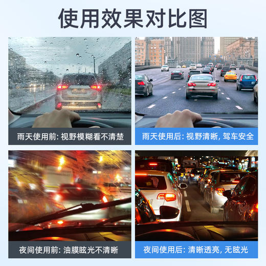 车仆玻璃净去油膜泡沫清洗剂 强效去除油膜 玻璃透亮 告别眩光 商品图4