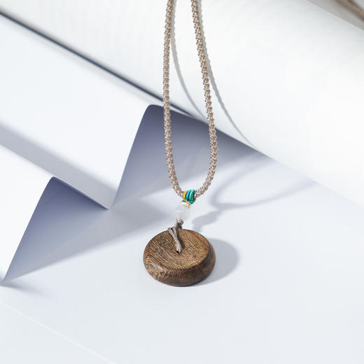 中国沉香文化博物馆 绿奇楠沉香平安扣 挂件 吊坠 商品图1