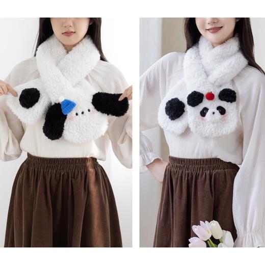 苏苏姐家绒绒动物围巾手工diy编织钩针毛线团自制围巾材料包 商品图3