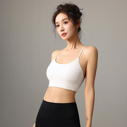 梵蒂欧（FADDOS）罗纹面料简约工字背瑜伽背心撸铁跑步健身（含胸垫）F2023733 商品图5