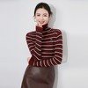 【高货wl】全新升级【铂金会员174/天猫239/差价65】(20452) 洛诗琳秋冬新款简约休闲高领撞色条纹打底针织衫流行上衣 商品缩略图1
