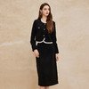 PH110斯尔丽2024冬季新款小香风短外套搭配直筒长裙OL气质减龄时尚套装 商品缩略图6