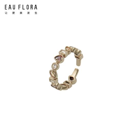 『水洗』可调节咖啡金彩锆戒指 商品图2