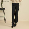 VIVIAN LIU TD2445006初秋女装新款斜插兜侧拉链显瘦微喇长裤 商品缩略图0
