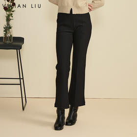 VIVIAN LIU TD2445006初秋女装新款斜插兜侧拉链显瘦微喇长裤