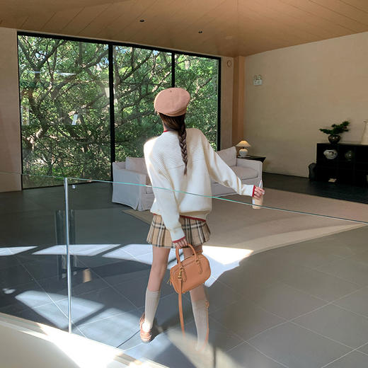 <曾小咸推荐>现货秒杀 ！微信超特价！小熊刺绣撞色边毛衣 日常179.99 立减90 秒杀89.99！！ 商品图4