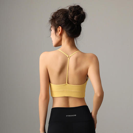 梵蒂欧（FADDOS）罗纹面料简约工字背瑜伽背心撸铁跑步健身（含胸垫）F2023733 商品图1