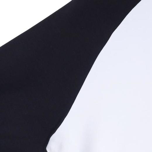 T1862秋季新款时尚个性黑白撞色圆领套头长袖T恤百搭休闲宽松上衣 商品图2