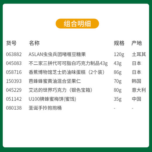 【约惠圣诞】缤纷圣诞闪耀新年圣诞桶套餐A-118款/063882*045083*058716*150393*045229*051142*080138 商品图1