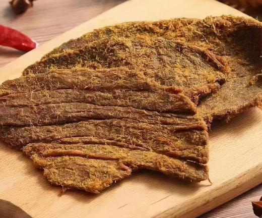 【新品】双鱼牌沙爹牛肉干片500g 商品图1