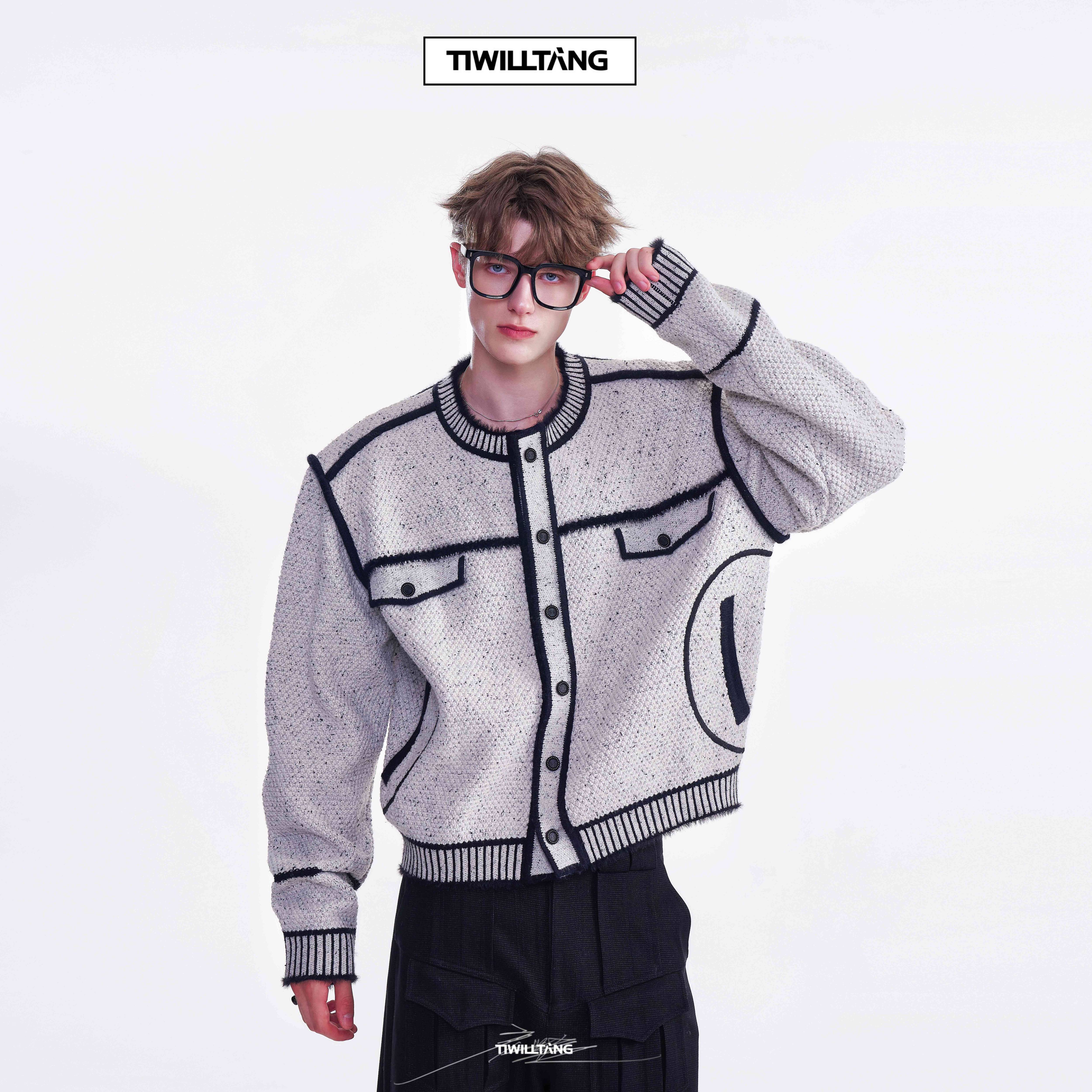 TIWILLTANG启世录“菱旭秩耀”桂花针小香风夹克