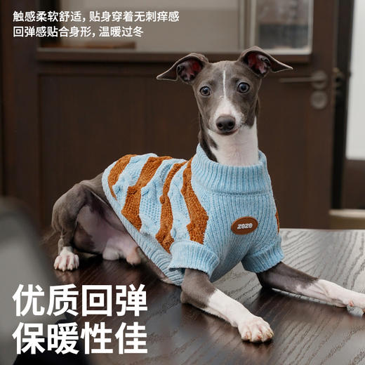zeze雪尼尔条纹宠物毛衣-（包邮）-B 商品图3
