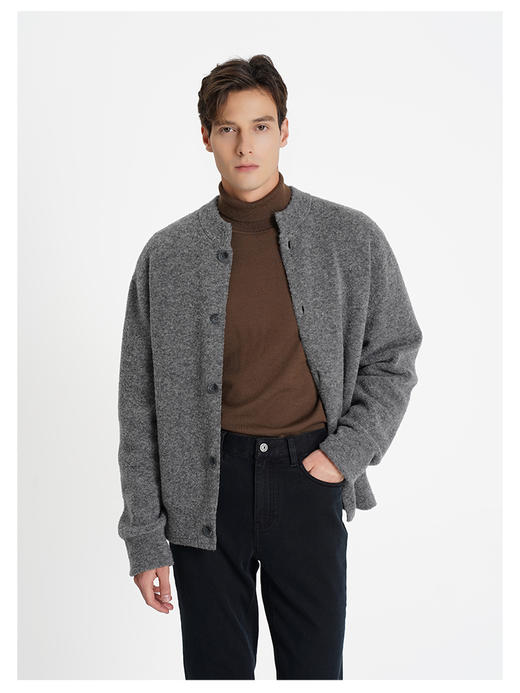 callisto“绒”系列灰色绵羊毛针织衫 商品图2