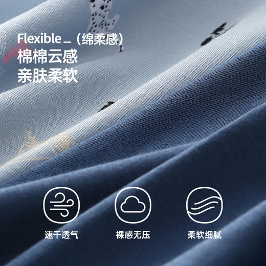 芬腾内裤男士棉质抗菌平角四角裤头舒适加大码青少年潮裤男款短裤 商品图2