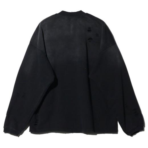 H135秋冬新款破洞拉链拼接卫衣男女秋季休闲宽松时尚长袖百搭上衣 商品图4