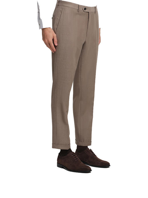 callisto咖啡色绵羊毛西裤 商品图3