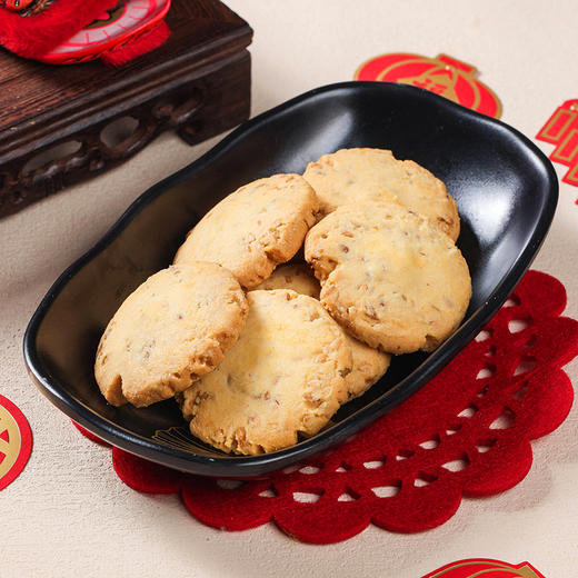 二脂油亚麻籽酥380g 曲奇饼干 进口奶粉 黄油 高纤香脆 满口留香 网红 商品图1