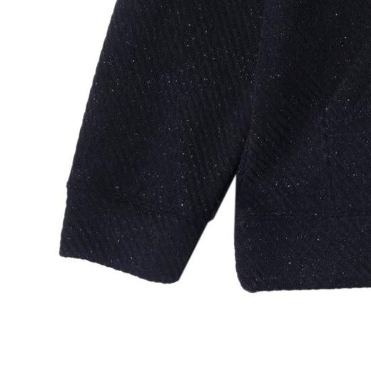 秋冬季新款时尚个性韩版纯色百搭肌理纹细闪连帽卫衣简约情侣上衣 商品图5