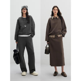 棉仓356608002-空气层磨毛版卫衣、直筒卫裤