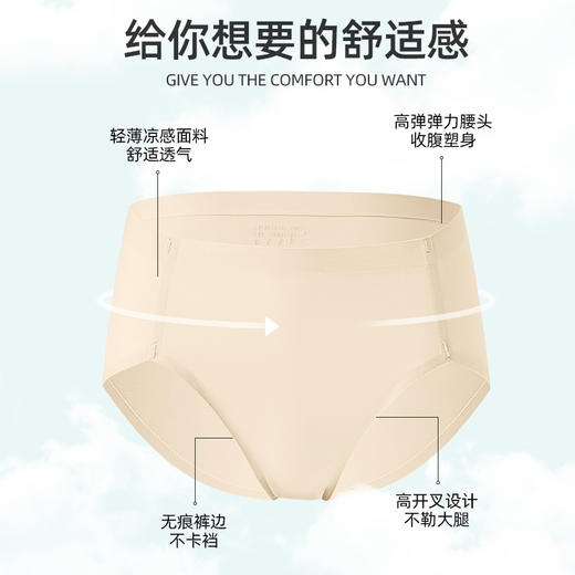 无痕内裤 无痕速干女士内裤 瑜伽裤必备 前开衩款给腿部更多活动空间  商品图2