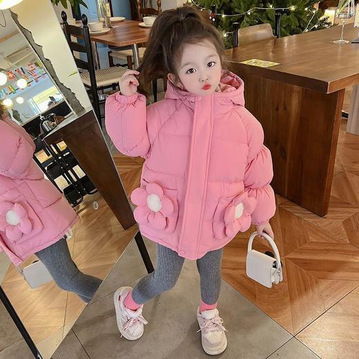 【潮童洋气保暖棉服，冬季潮流上新】女宝宝棉服 冬季女童中长款 洋气棉衣 新款冬装棉袄 儿童加厚外套-QQ 商品图5