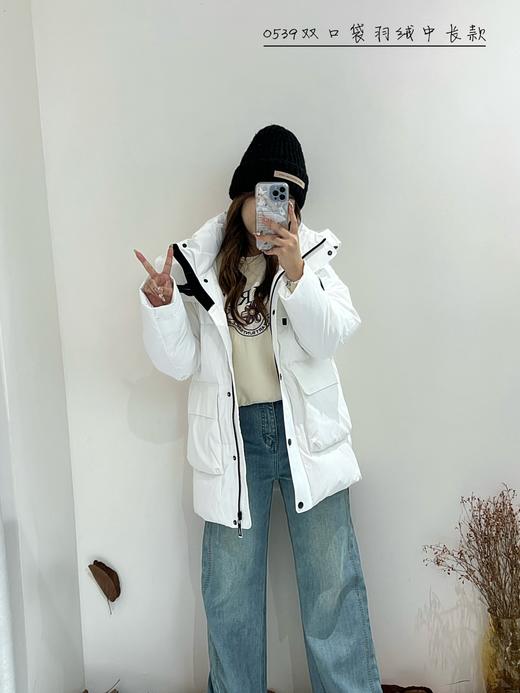 74YR20539#双口袋羽绒中长款 商品图0
