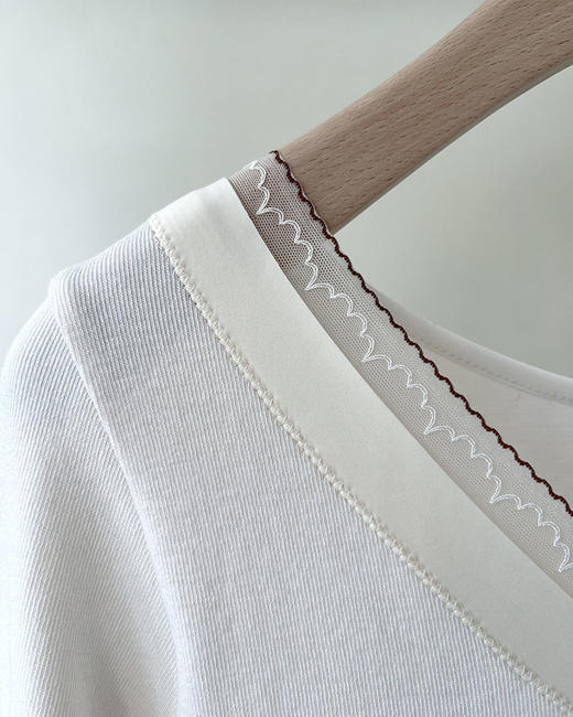 现货 THS 12.2-无 max家 女士 羊毛法式蕾丝保暖套装 4色 BP215 商品图9