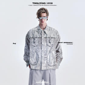 TIWILLTANG启世录“鎏璃矜贵”垂感丝绒衬衫