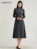 【商场同款】阿菁娜时尚两穿高领翻领针织连衣裙A28D112009 商品缩略图1