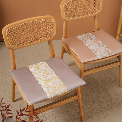 繁花系列方椅垫餐椅垫坐垫加厚座垫轻奢高级感家用四季新中式防滑 商品图0