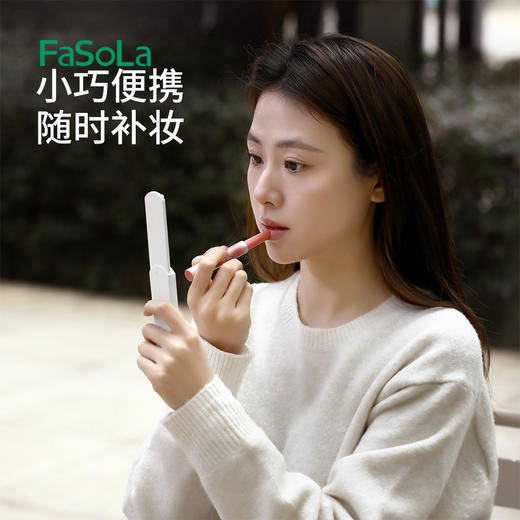 FaSoLa迷你随手化妆镜梳子一体两用学生女便携随身手拿补妆镜手柄镜 商品图6