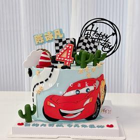 汽车总动员卡通蛋糕-低糖处理无添加